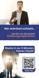 "Zerknittert" - Recruiting-Flyer mit Deinem QR-Code | 250 Stk.