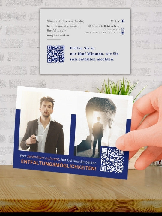 Der Karriere Check - Postkarten mit Deinem QR-Code & Deiner Adresse