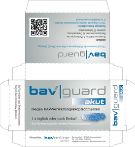 Set bav|guard "akut" - Zur Bekämpfung von bAV-Kopfschmerzen - 50 Stück